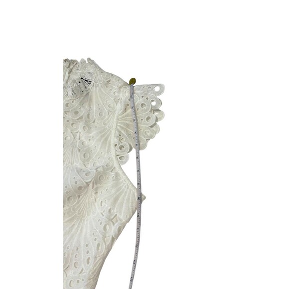 Aqua Women's Lace Mini Shirt Dress White Size S NWT - Picture 11 of 12